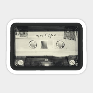 Negative Retro Cassette Tape Sticker